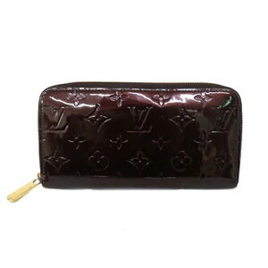 Louis Vuitton Zippy Wallet Vernis Amaranth Purple Brown Long
